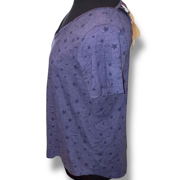 LANE BRYANT High-Low Macrame-Back Top - Plus 14/16 Medieval Blue - Picture 3 of 11